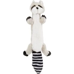 Frisco Raccoon Skinny Plush Squeaky Dog Toy