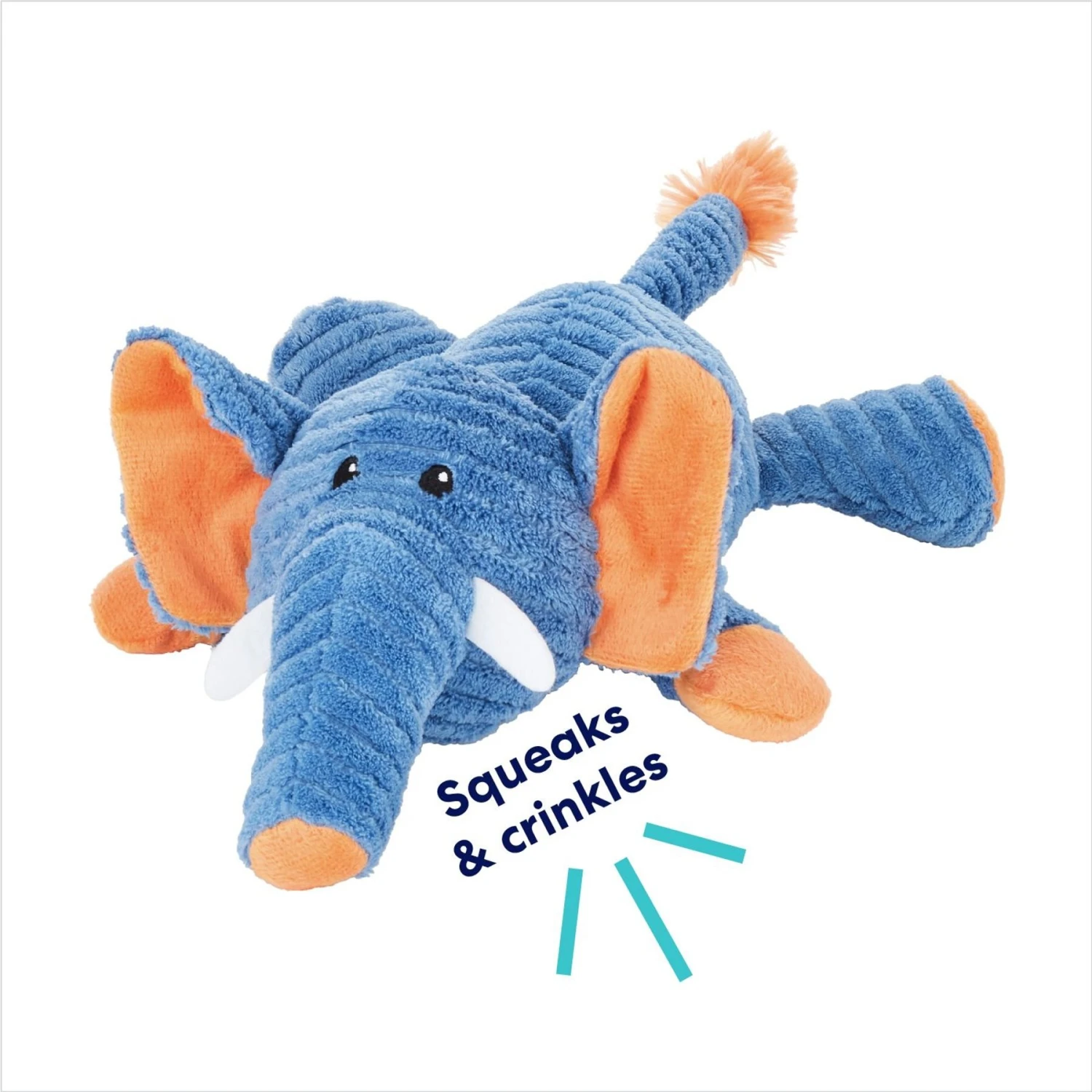 Frisco Corduroy Plush Squeaking Elephant Dog Toy 5 Frisco Corduroy Plush Squeaking Elephant Dog Toy - Image 3