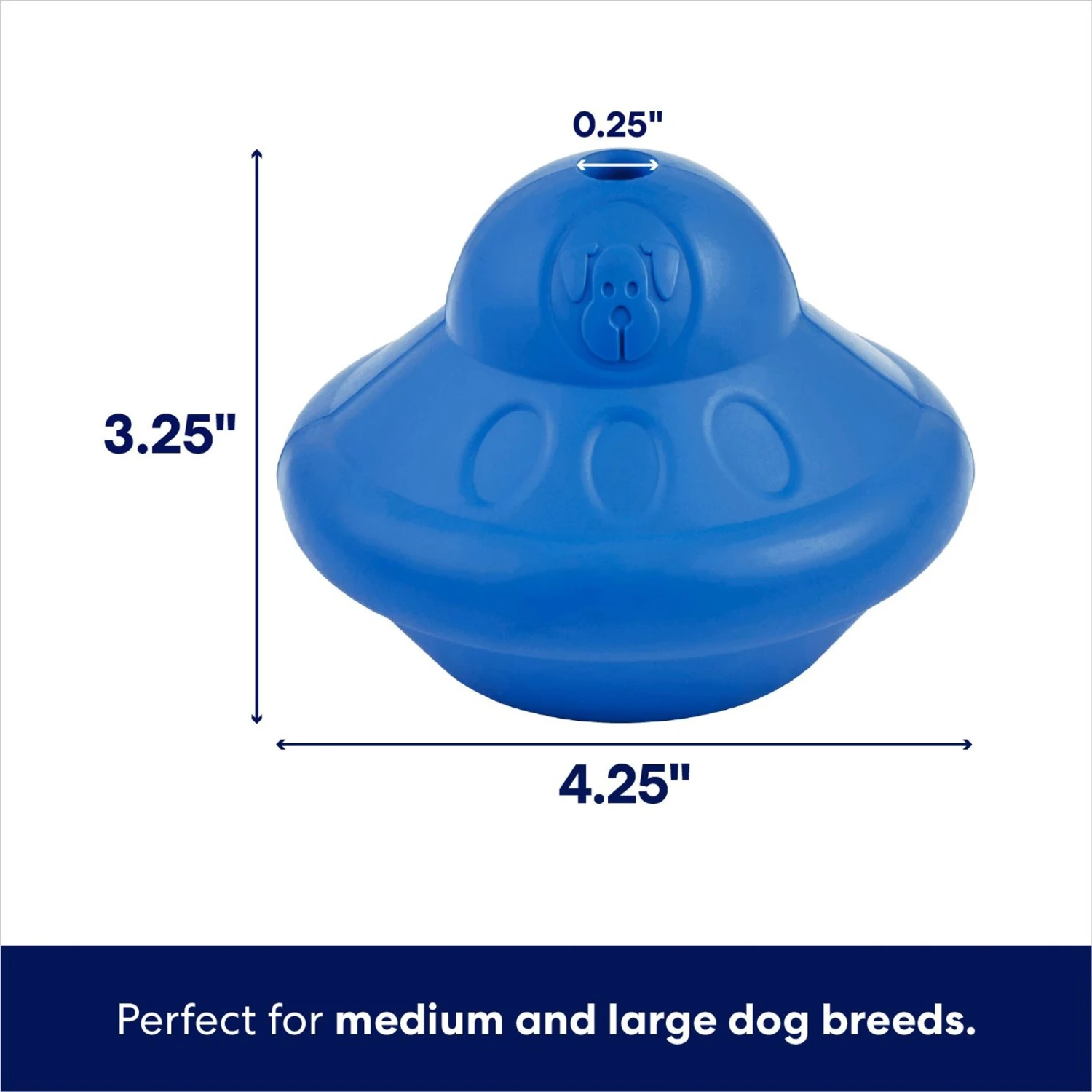 Frisco Flying Saucer Rubber Treat Dispenser Dog Toy 4 Frisco Flying Saucer Rubber Treat Dispenser Dog Toy - Image 2