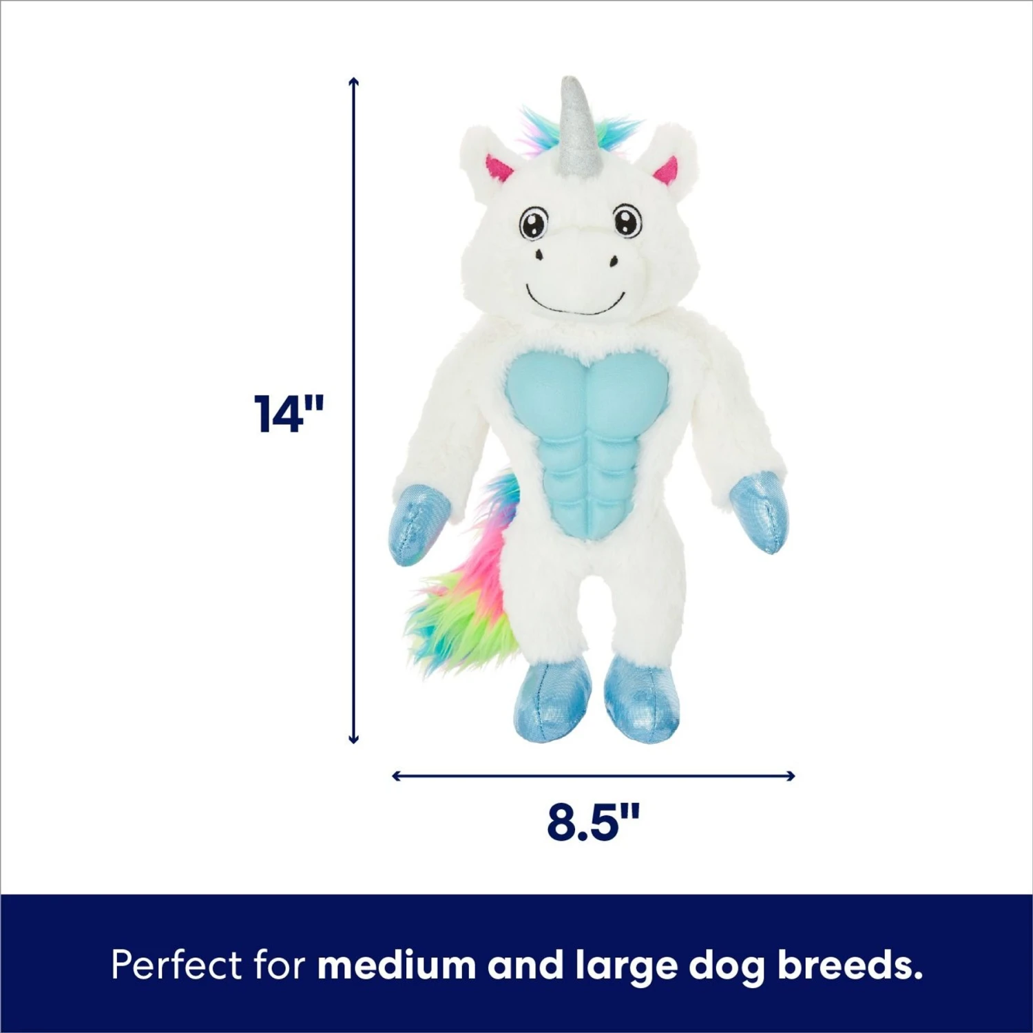 Frisco Unicorn Muscle Plush Squeaky Dog Toy 4 Frisco Unicorn Muscle Plush Squeaky Dog Toy - Image 2