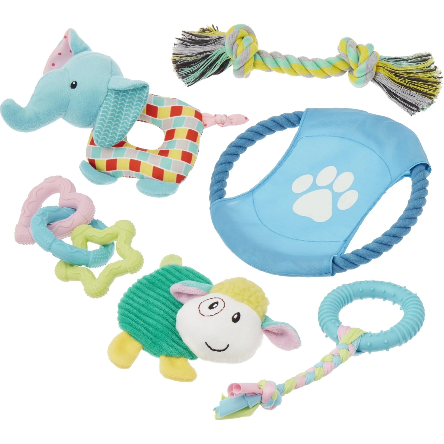 Frisco Little Friends Plush, Flyer & TPR Variety Pack Dog Toy 3 Frisco Little Friends Plush, Flyer & TPR Variety Pack Dog Toy