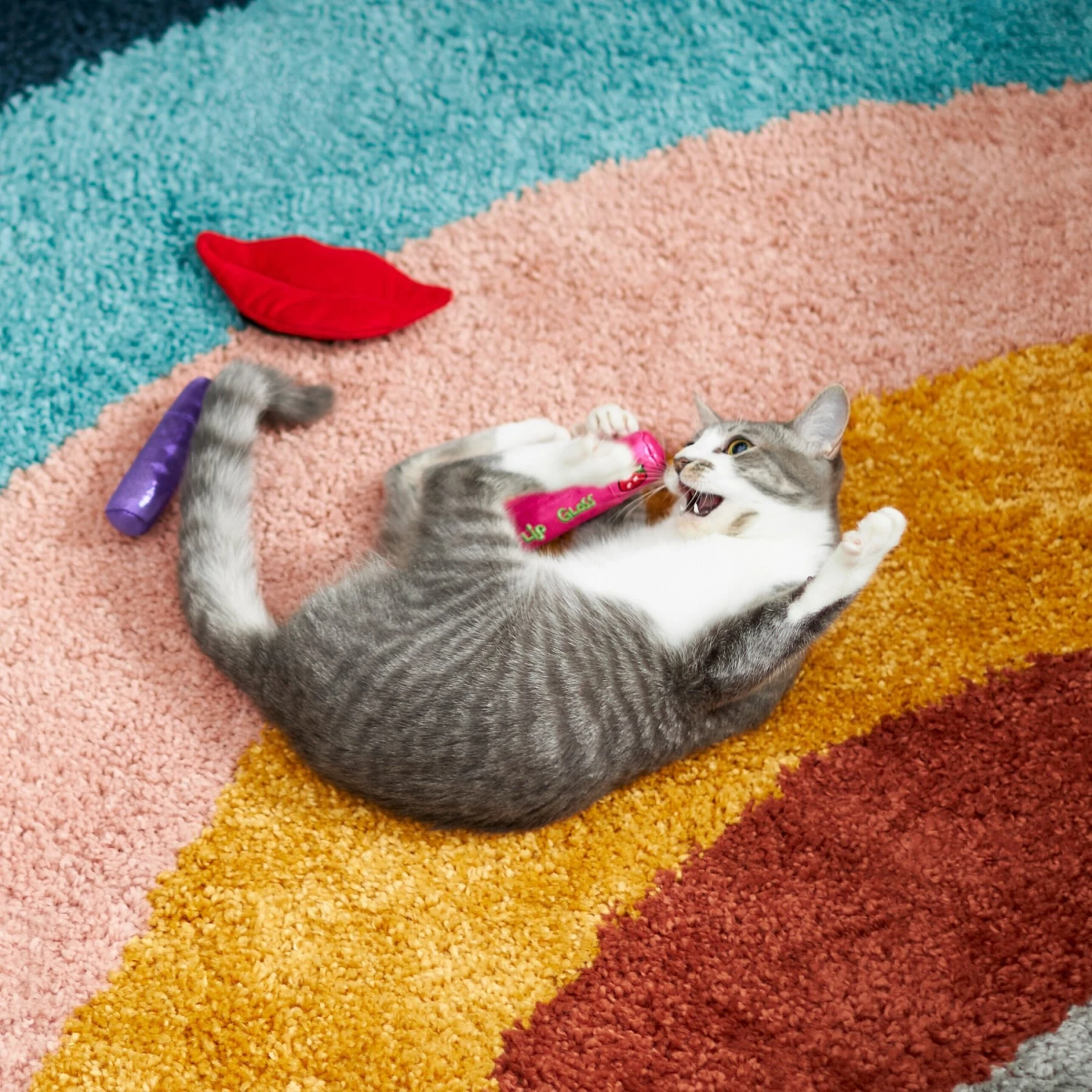 Frisco Retro Lip Gloss Plush Cat Toy With Catnip, 3 Count 5 Frisco Retro Lip Gloss Plush Cat Toy With Catnip, 3 Count - Image 3