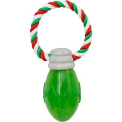 New Products 1 Frisco Holiday Christmas Light Rope With TPR Squeaky Dog Toy