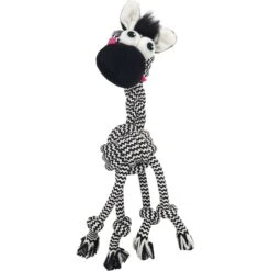 New Products 23 Frisco Zebra Rope Squeaky Dog Toy