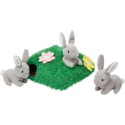 Frisco 28 Frisco Spring Bunny Burrow Hide & Seek Plush Squeaky Dog Toy