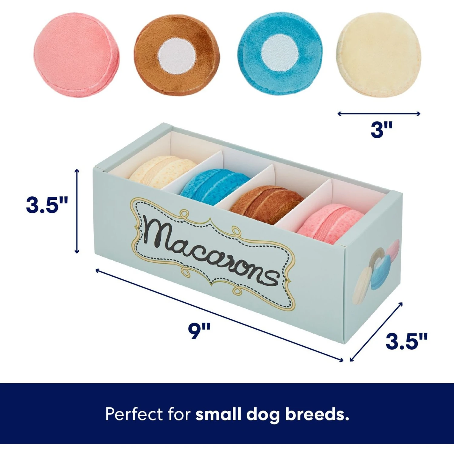 Frisco Macaron Interactive Plush Squeaky Dog Toy 4 Frisco Macaron Interactive Plush Squeaky Dog Toy - Image 2