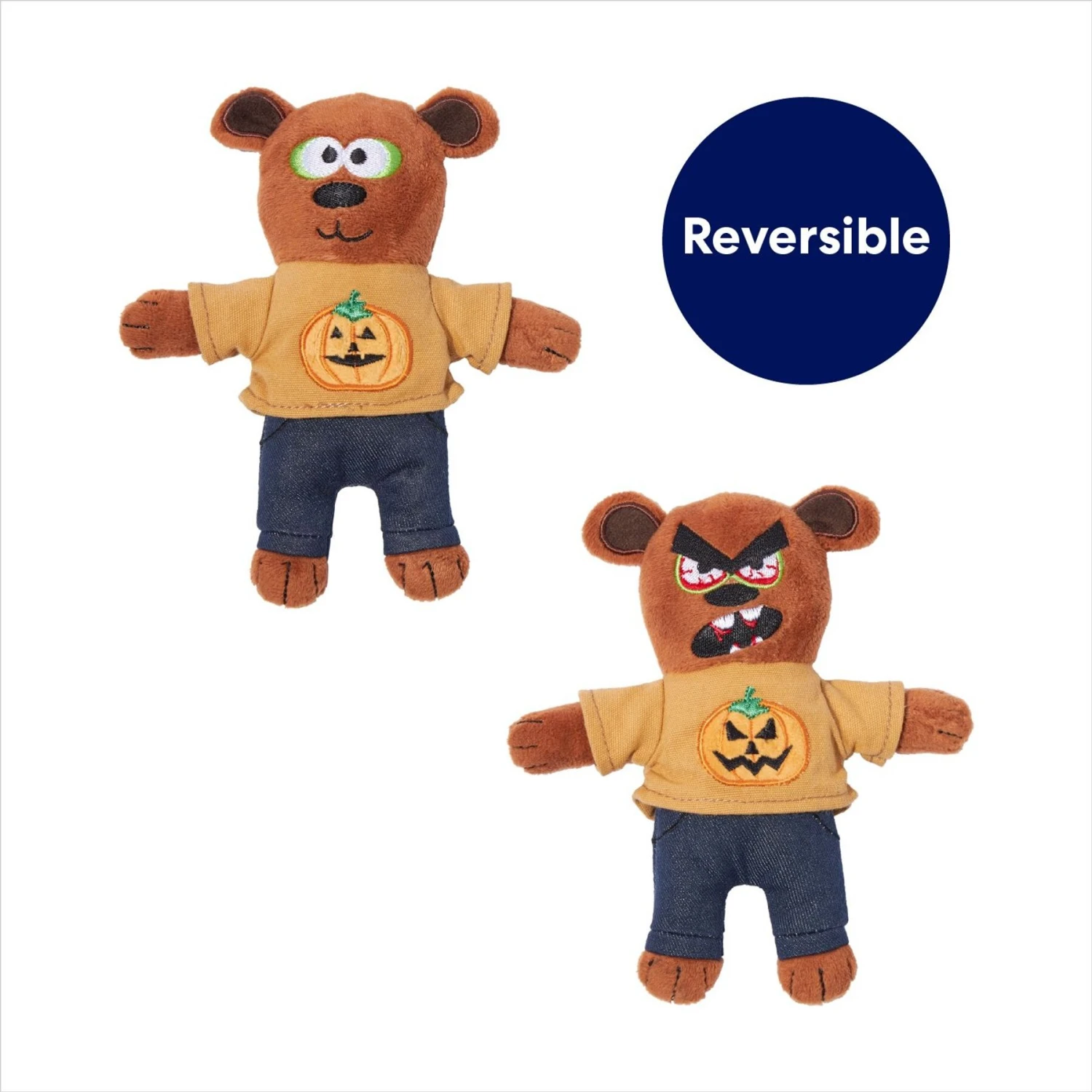 Frisco Halloween Good Bear, Bad Bear Reversible Plush Cat Toy With Catnip 5 Frisco Halloween Good Bear, Bad Bear Reversible Plush Cat Toy With Catnip - Image 3
