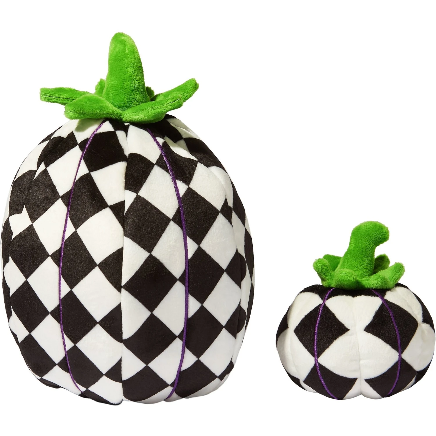 Frisco Halloween Fancy Pumpkin 2-in-1 Plush Squeaky Dog Toy 5 Frisco Halloween Fancy Pumpkin 2-in-1 Plush Squeaky Dog Toy - Image 3