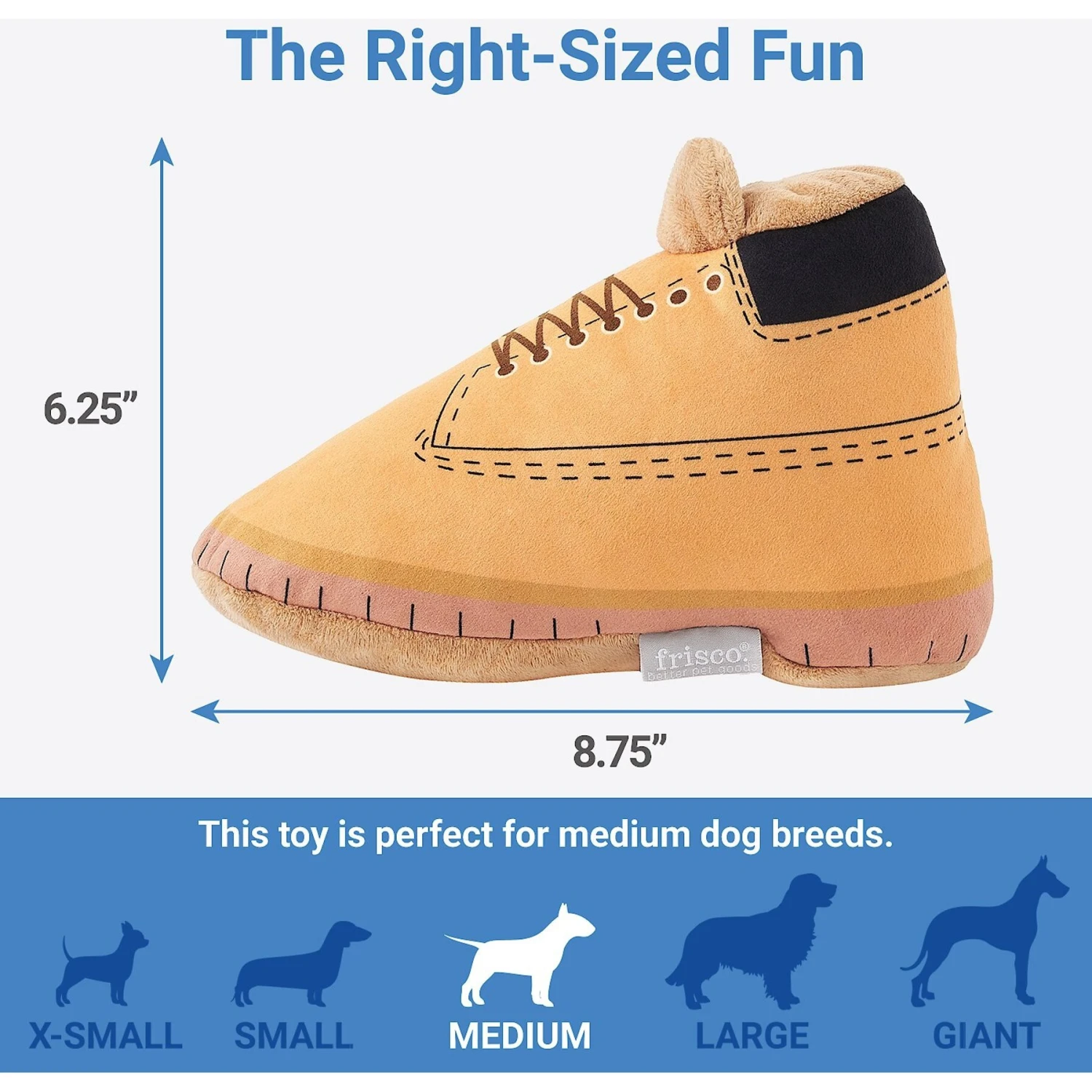 Frisco Fall Boot Plush Squeaky Dog Toy 4 Frisco Fall Boot Plush Squeaky Dog Toy - Image 2