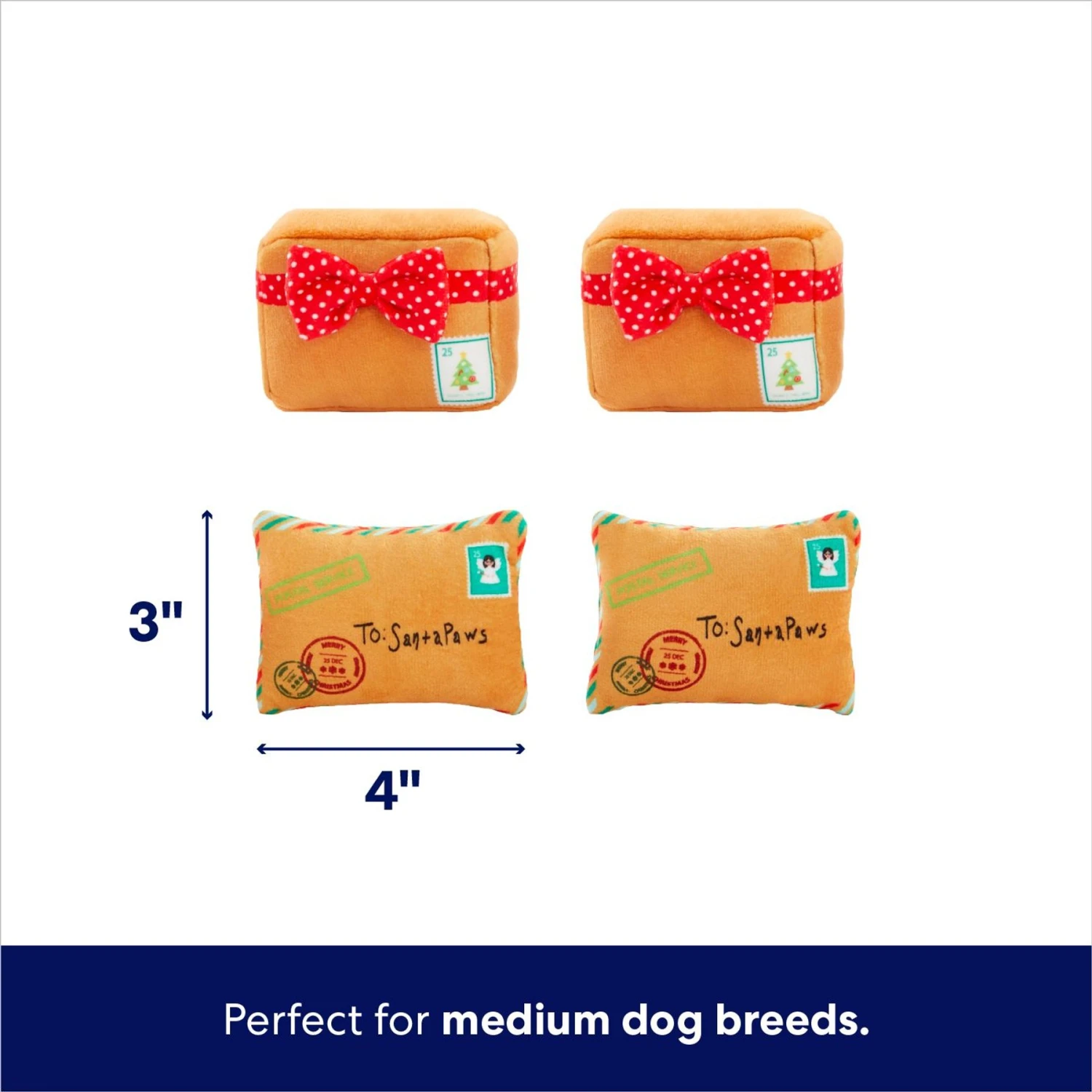 Frisco Holiday North Pole Mailbox Hide & Seek Puzzle Plush Squeaky Dog Toy 5 Frisco Holiday North Pole Mailbox Hide & Seek Puzzle Plush Squeaky Dog Toy - Image 3