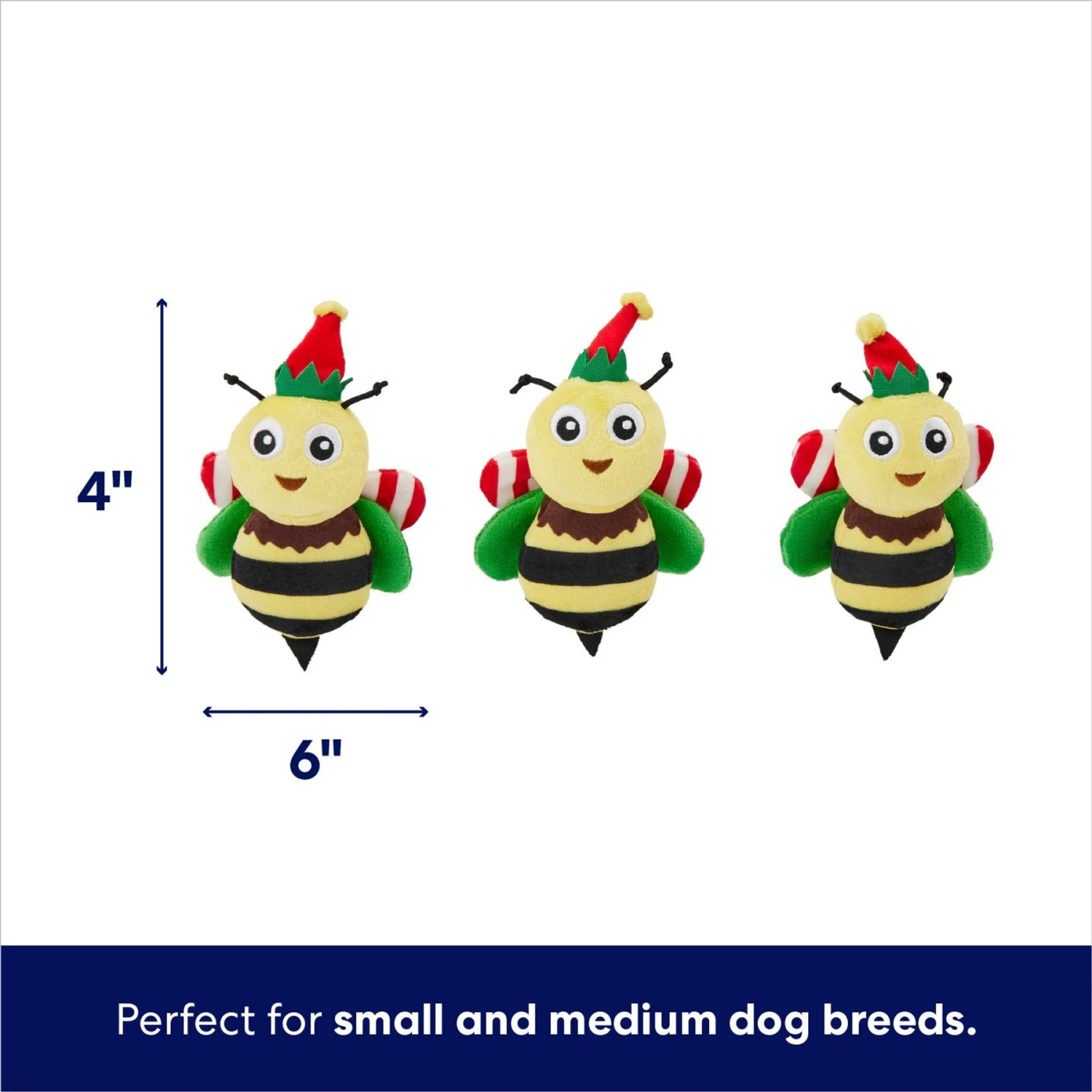 Frisco Holiday Bee Merry Hide & Seek Puzzle Plush Squeaky Dog Toy 5 Frisco Holiday Bee Merry Hide & Seek Puzzle Plush Squeaky Dog Toy - Image 3