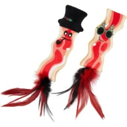 Frisco 14 Frisco Holiday Bacon Plush Cat Toy With Catnip, 2 Count