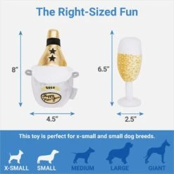 Frisco New Year's Eve Champagne & Flute Plush Squeaky Dog Toy 6 Frisco New Year's Eve Champagne & Flute Plush Squeaky Dog Toy -Frisco 288486 PT1. AC SS1800 V1640718537