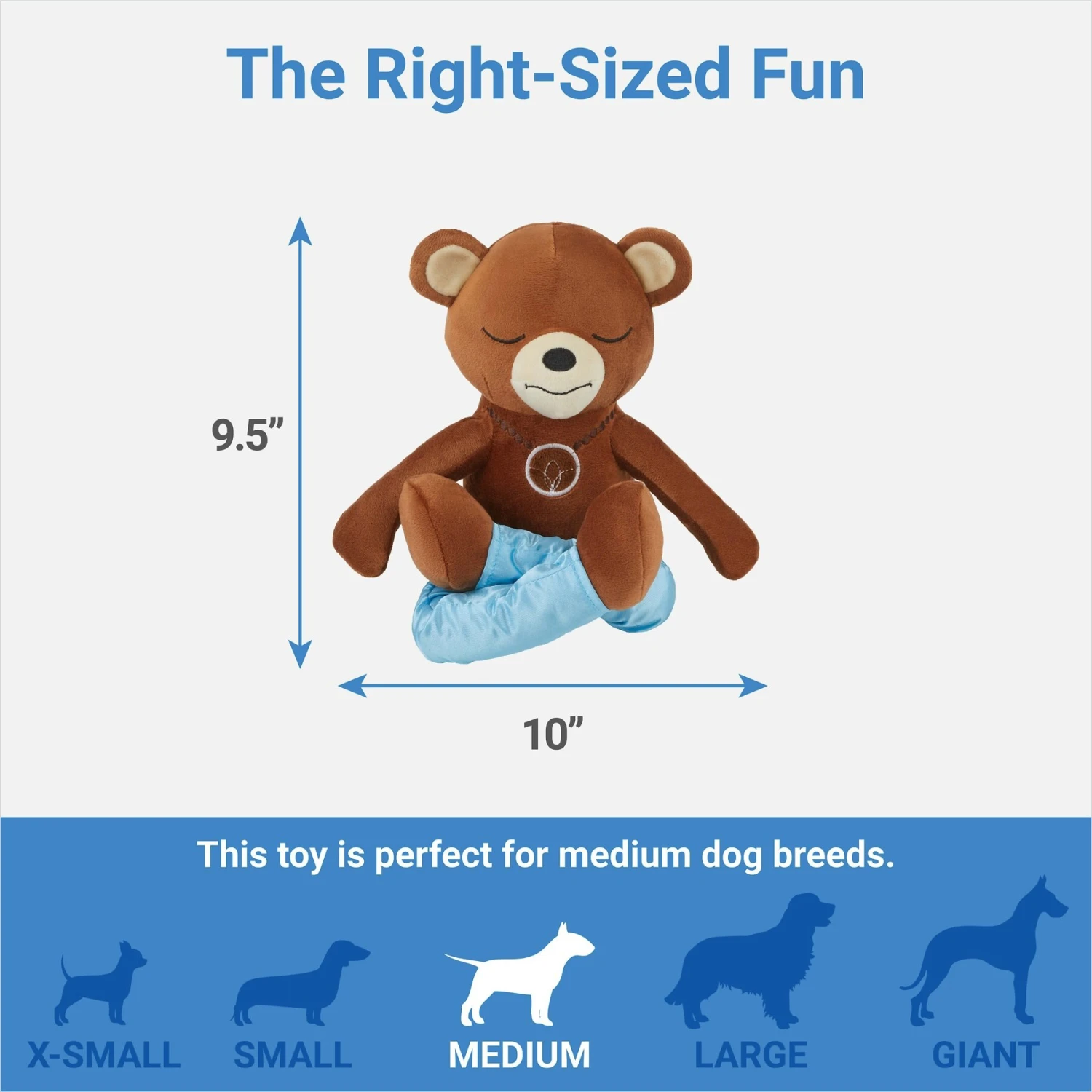 Frisco Yoga Bear Plush Squeaky Dog Toy 4 Frisco Yoga Bear Plush Squeaky Dog Toy - Image 2