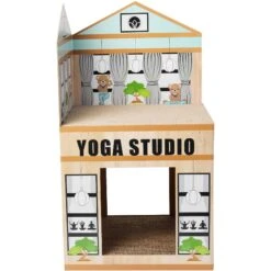 Frisco Yoga Studio Cardboard Cat House, 2-Story 8 Frisco Yoga Studio Cardboard Cat House, 2-Story -Frisco 288965 PT2. AC SS1800 V1638291621