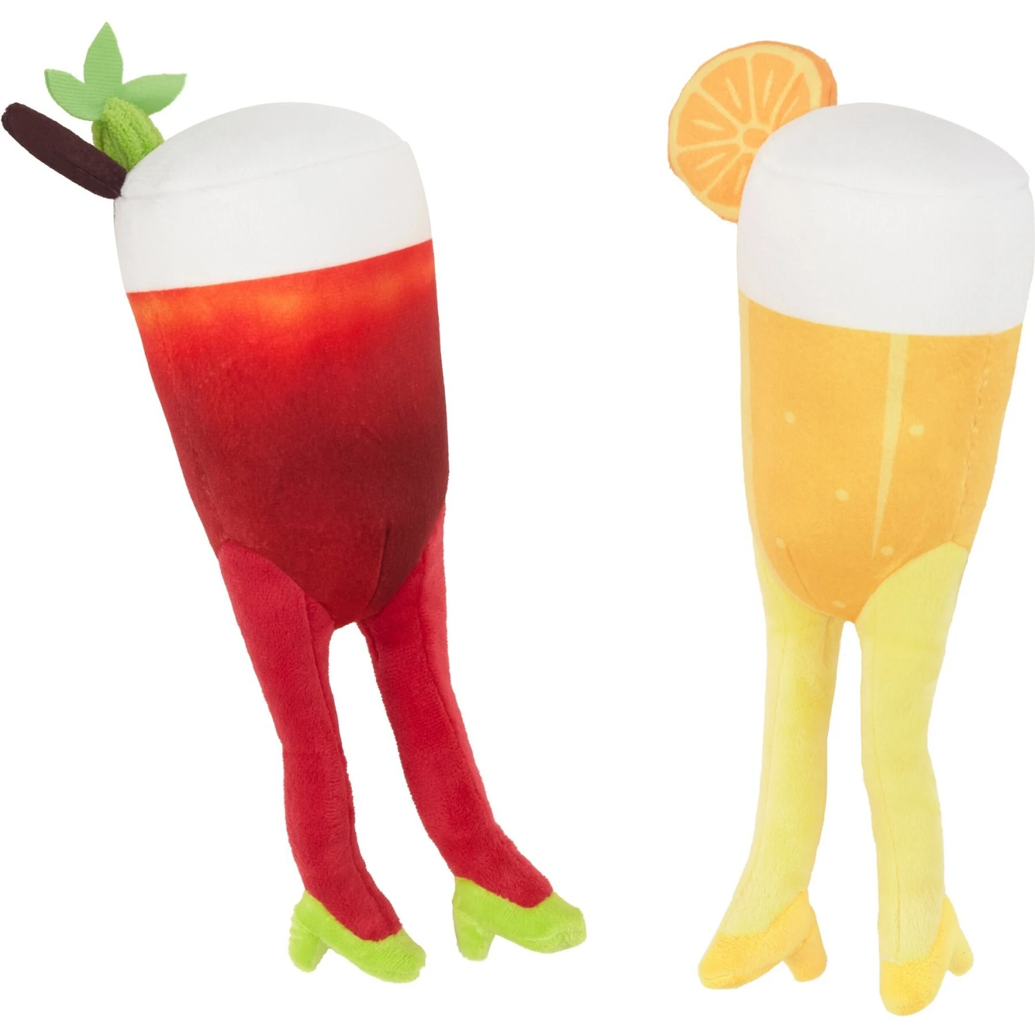 Frisco Brunch Bottomless Mimosas Plush Squeaky Dog Toy, 2 Count 3 Frisco Brunch Bottomless Mimosas Plush Squeaky Dog Toy, 2 Count