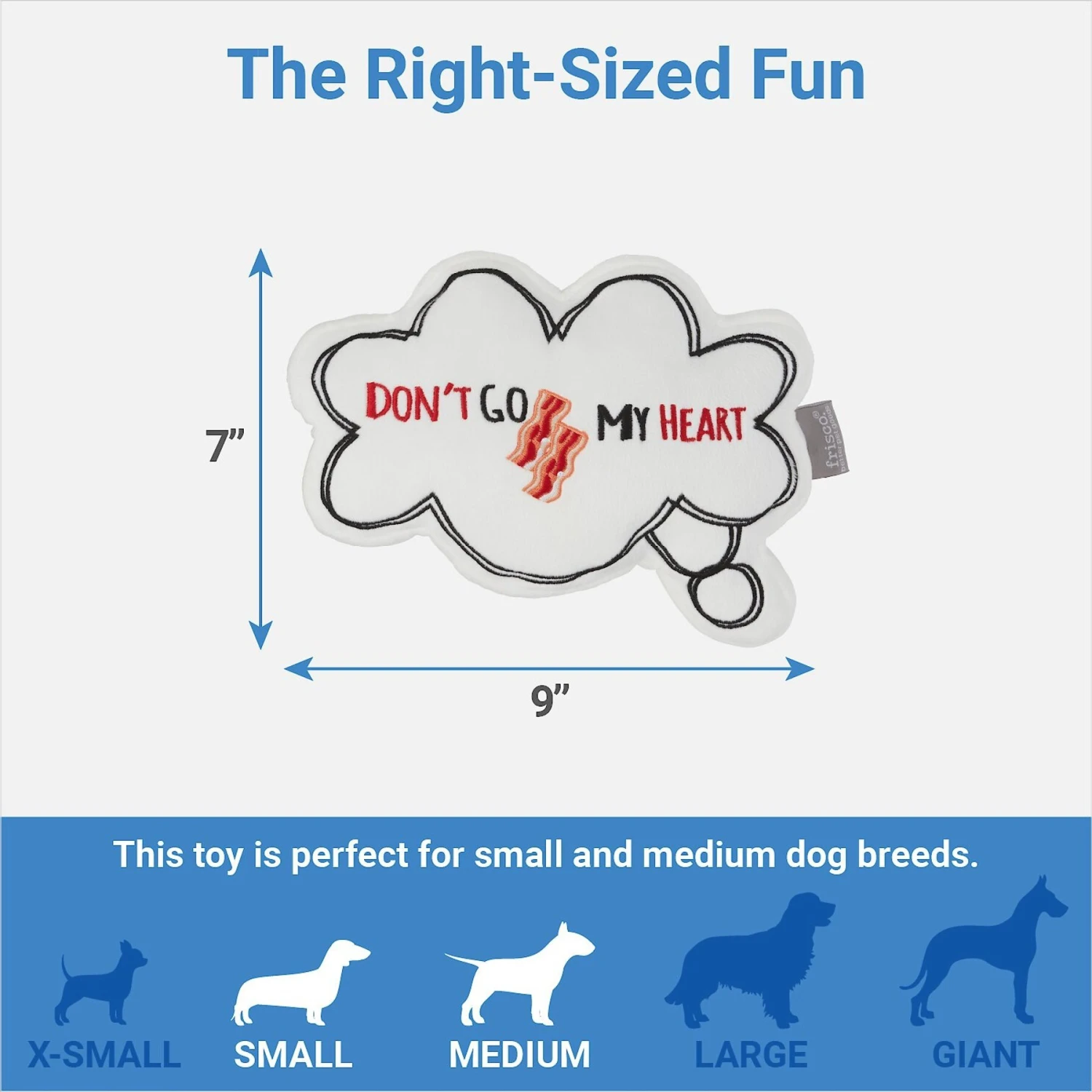 Frisco Brunch Word Bubble Plush Squeaky Dog Toy 4 Frisco Brunch Word Bubble Plush Squeaky Dog Toy - Image 2