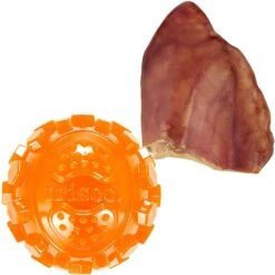 Frisco Fetch Squeaky TPR Ball Dog Toy & Bones & Chews Pig Ear Chews Dog Treats