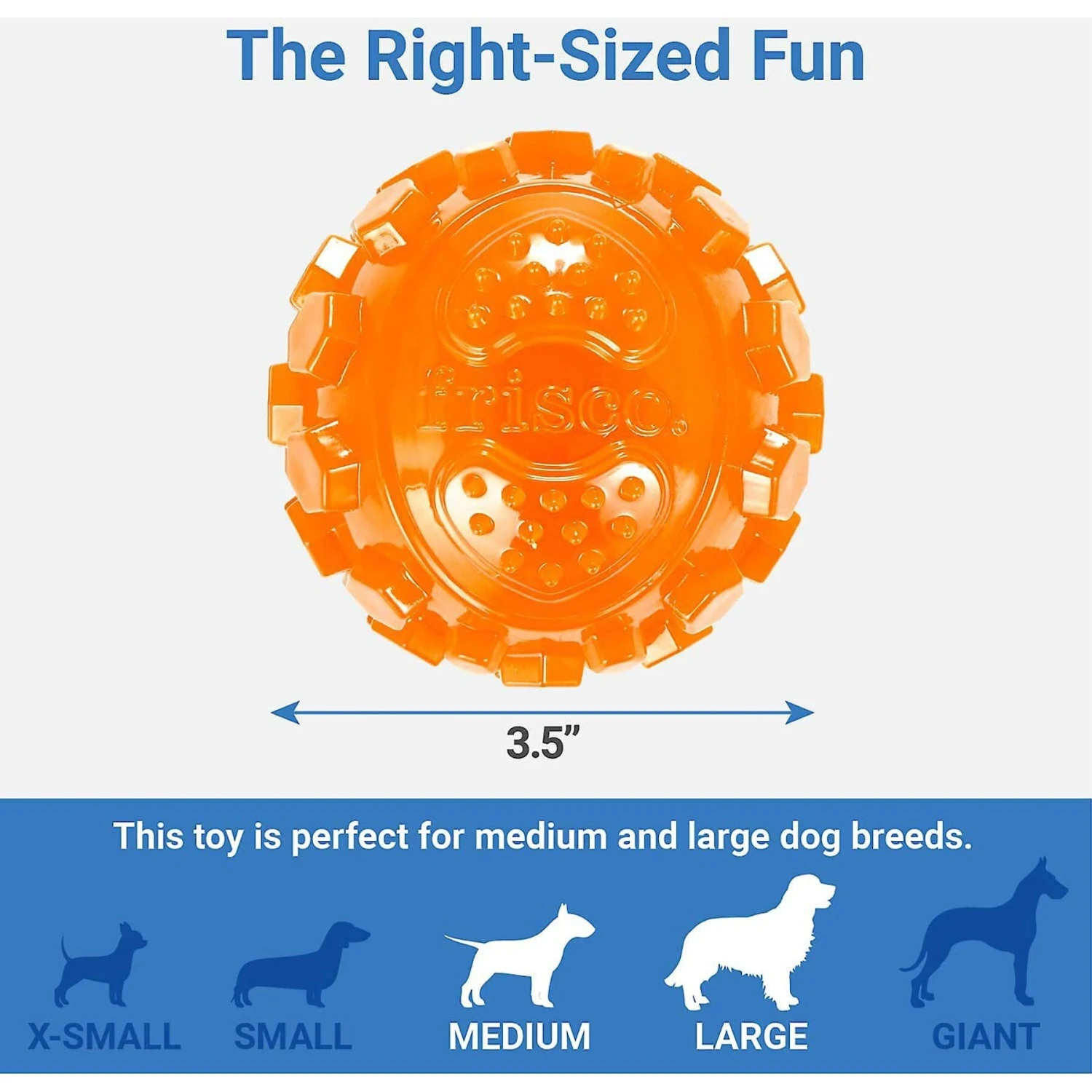 Frisco Fetch Squeaky TPR Ball Dog Toy & Bones & Chews Pig Ear Chews Dog Treats 5 Frisco Fetch Squeaky TPR Ball Dog Toy & Bones & Chews Pig Ear Chews Dog Treats - Image 3