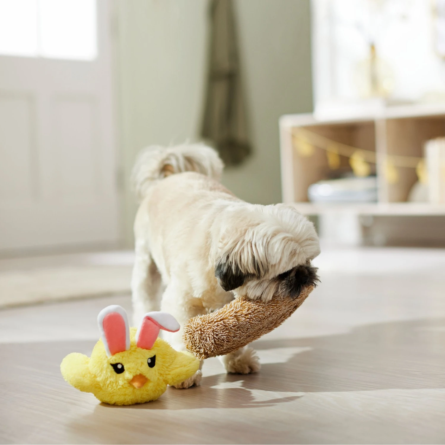Frisco Easter Chick In Nest 2-in-1 Plush Squeaky Dog Toy 6 Frisco Easter Chick In Nest 2-in-1 Plush Squeaky Dog Toy - Image 4