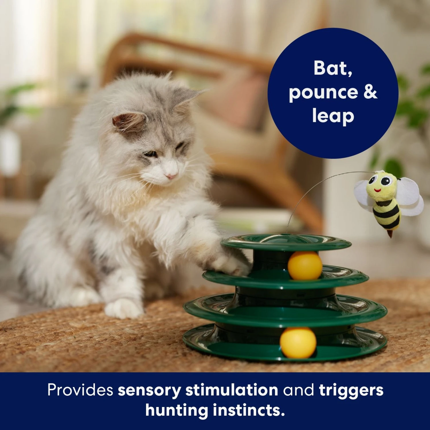 Frisco Bee & Leaf Cat Tracks Cat Toy With Catnip 6 Frisco Bee & Leaf Cat Tracks Cat Toy With Catnip - Image 4