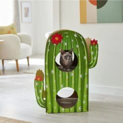 Frisco Cactus Cardboard Cat House, 2-Story -Frisco 317725 PT3. AC SS1800 V1642099098