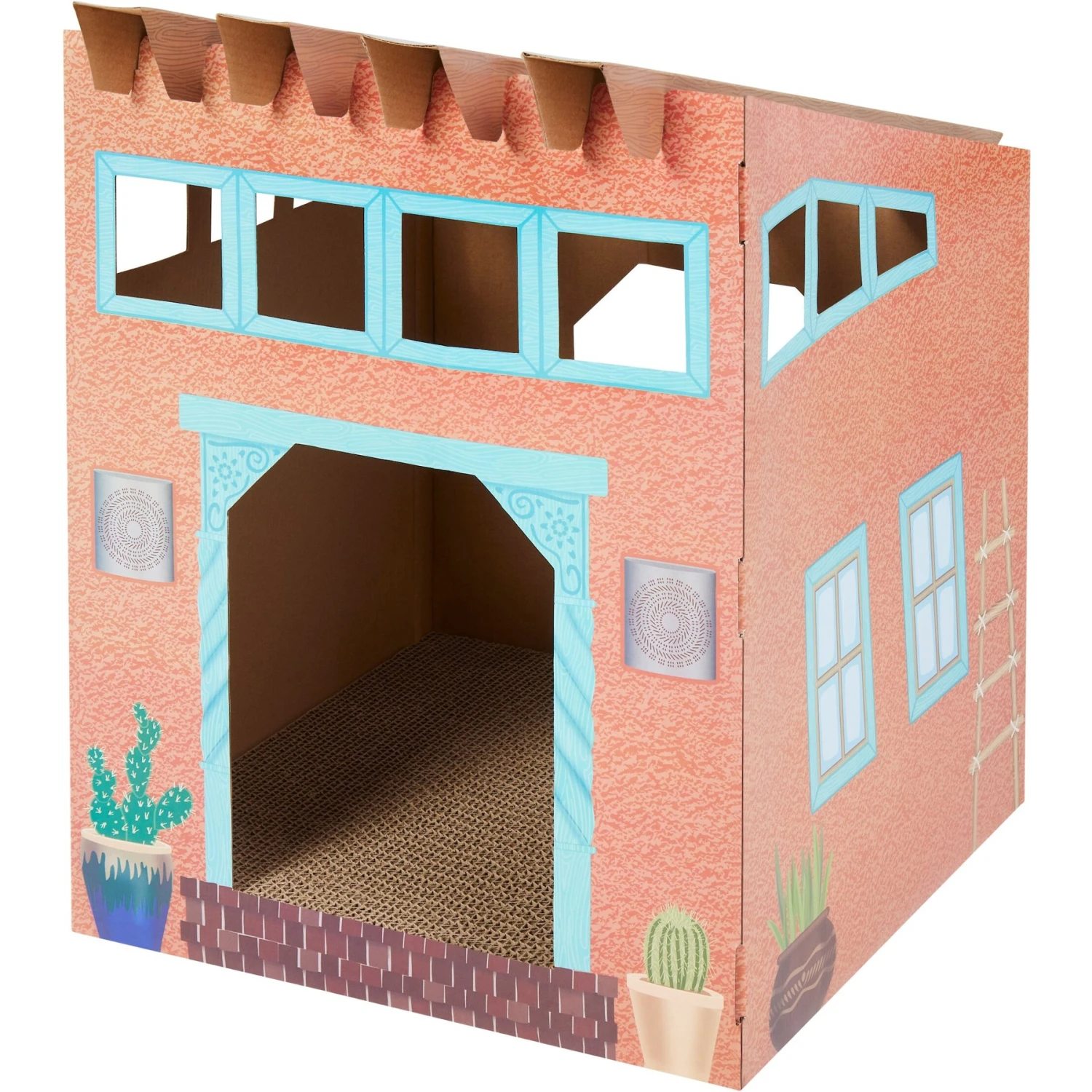 Frisco Southwestern House Cardboard Cat House 3 Frisco Southwestern House Cardboard Cat House
