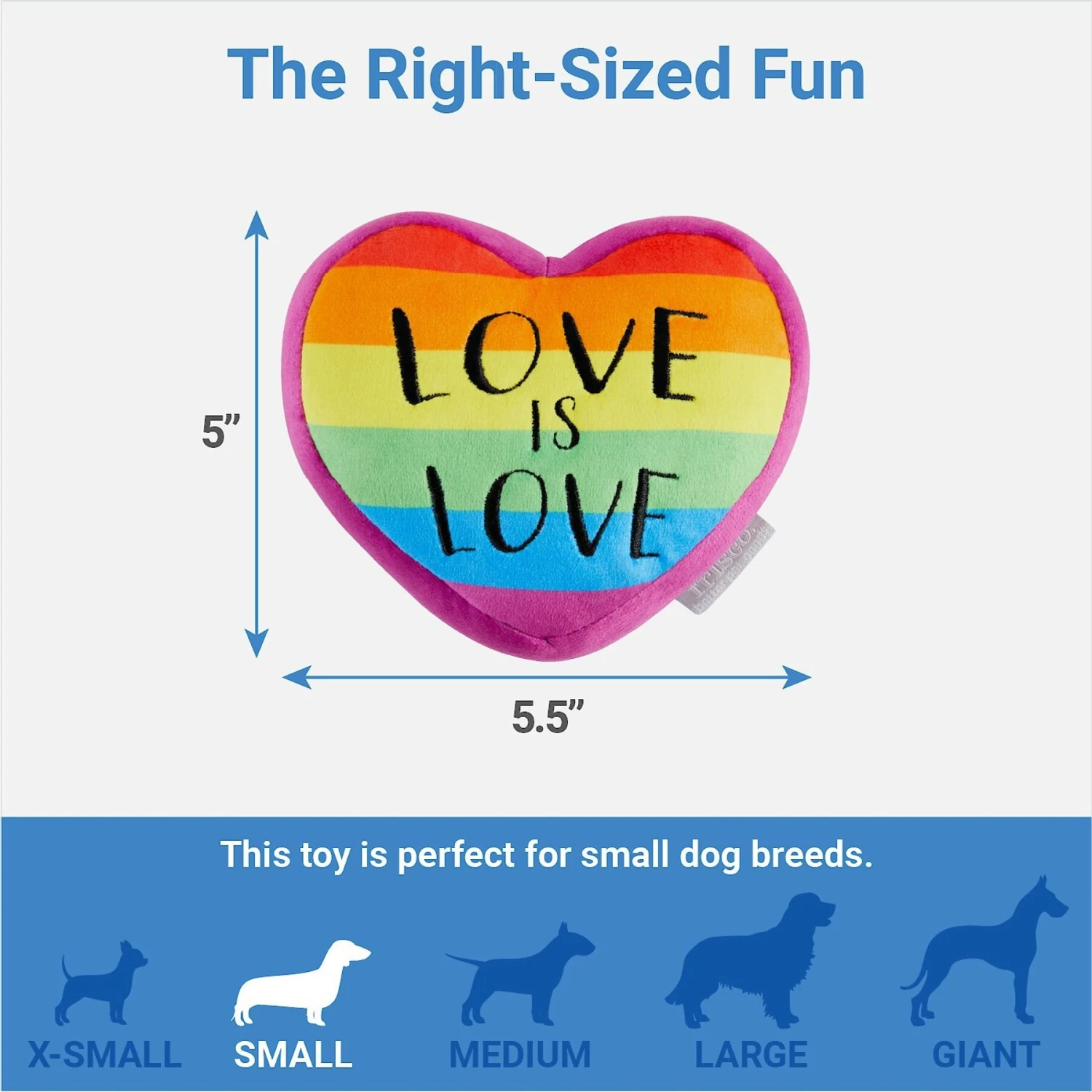 Frisco Pride My Dads Love Me Plush Squeaky Dog Toy 4 Frisco Pride My Dads Love Me Plush Squeaky Dog Toy - Image 2