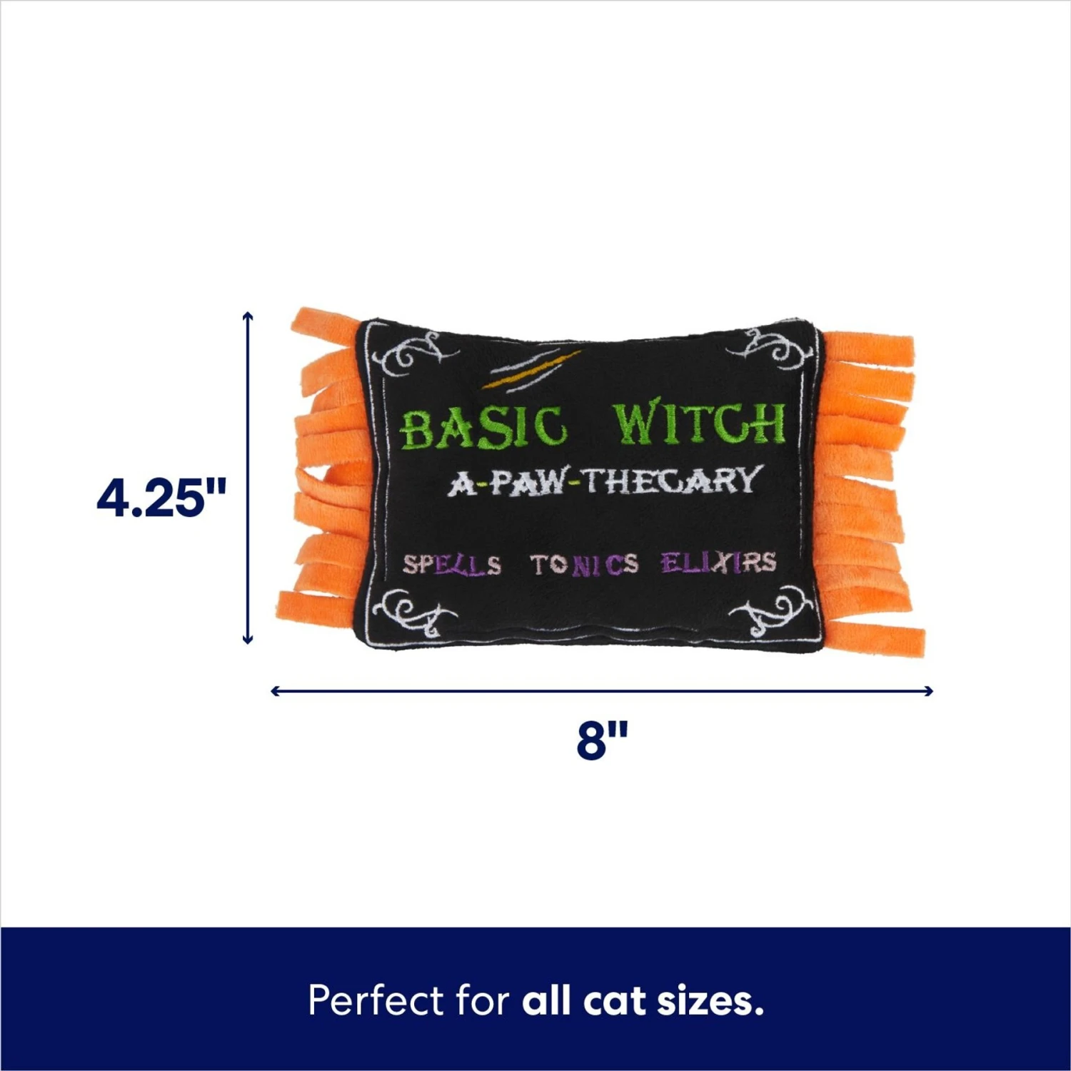 Frisco Halloween A-Paw-Thecary Kicker Plush Cat Toy With Catnip 4 Frisco Halloween A-Paw-Thecary Kicker Plush Cat Toy With Catnip - Image 2