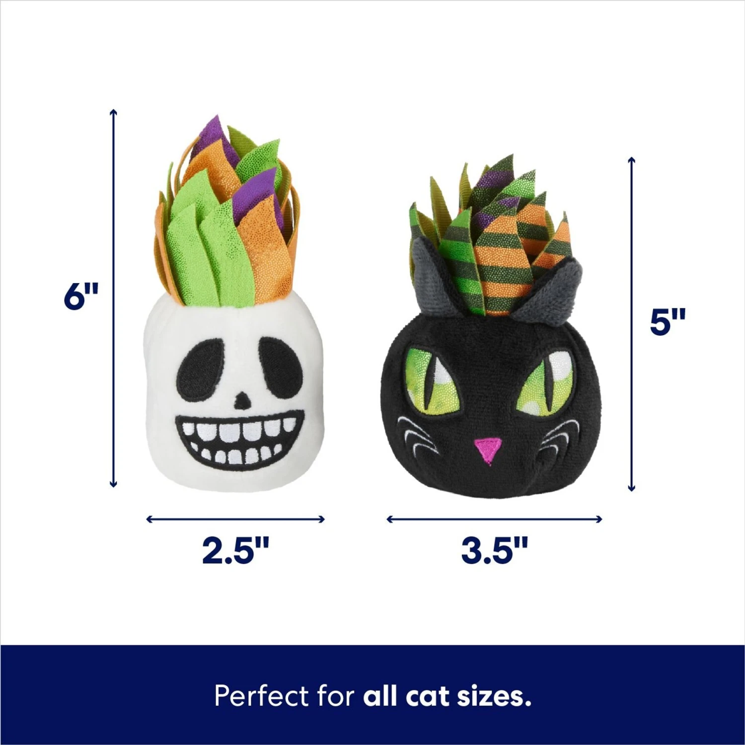 Frisco Halloween Succulents Plush Cat Toy With Catnip, 2 Count 4 Frisco Halloween Succulents Plush Cat Toy With Catnip, 2 Count - Image 2