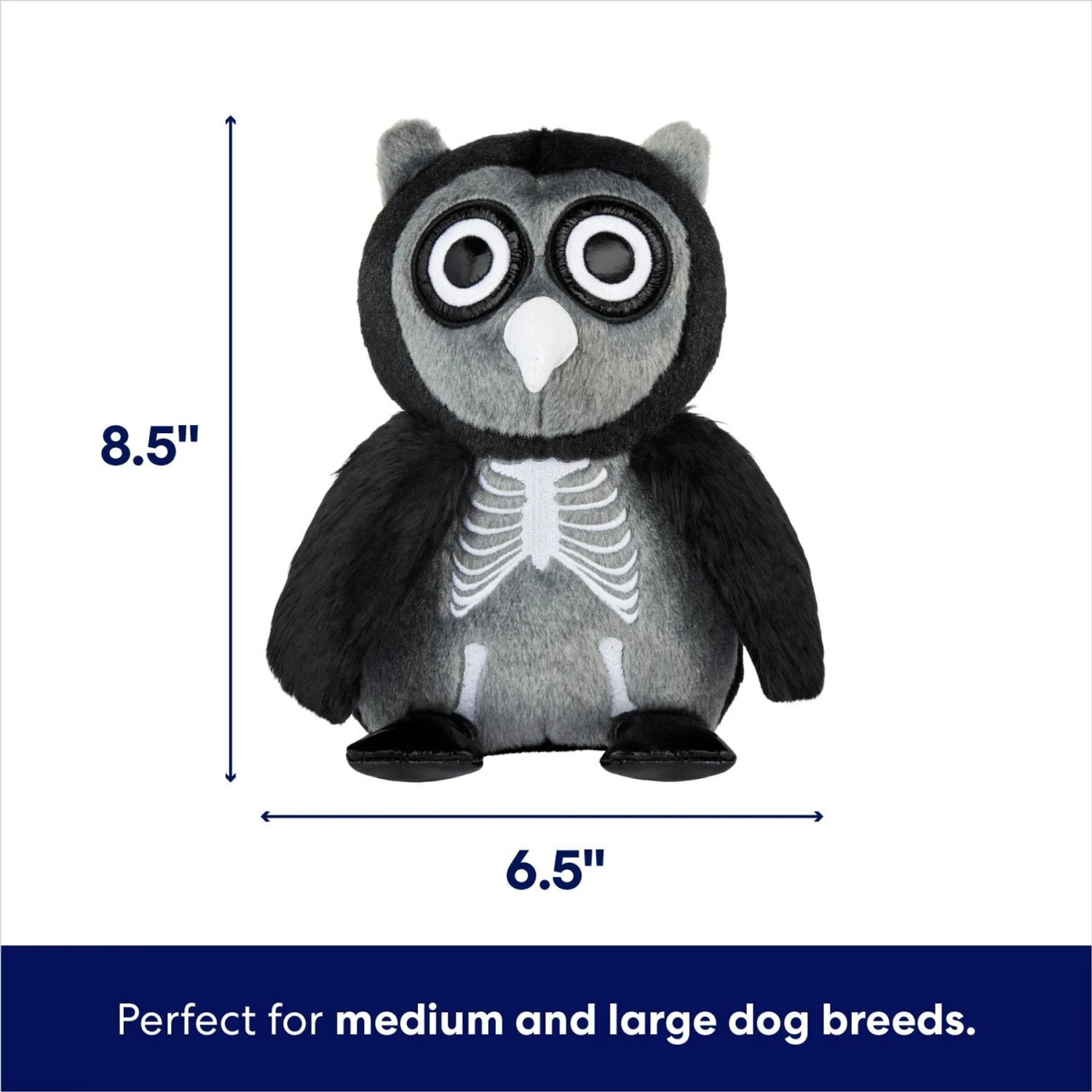 Frisco Halloween Spooky Owl Plush Squeaky Dog Toy 4 Frisco Halloween Spooky Owl Plush Squeaky Dog Toy - Image 2