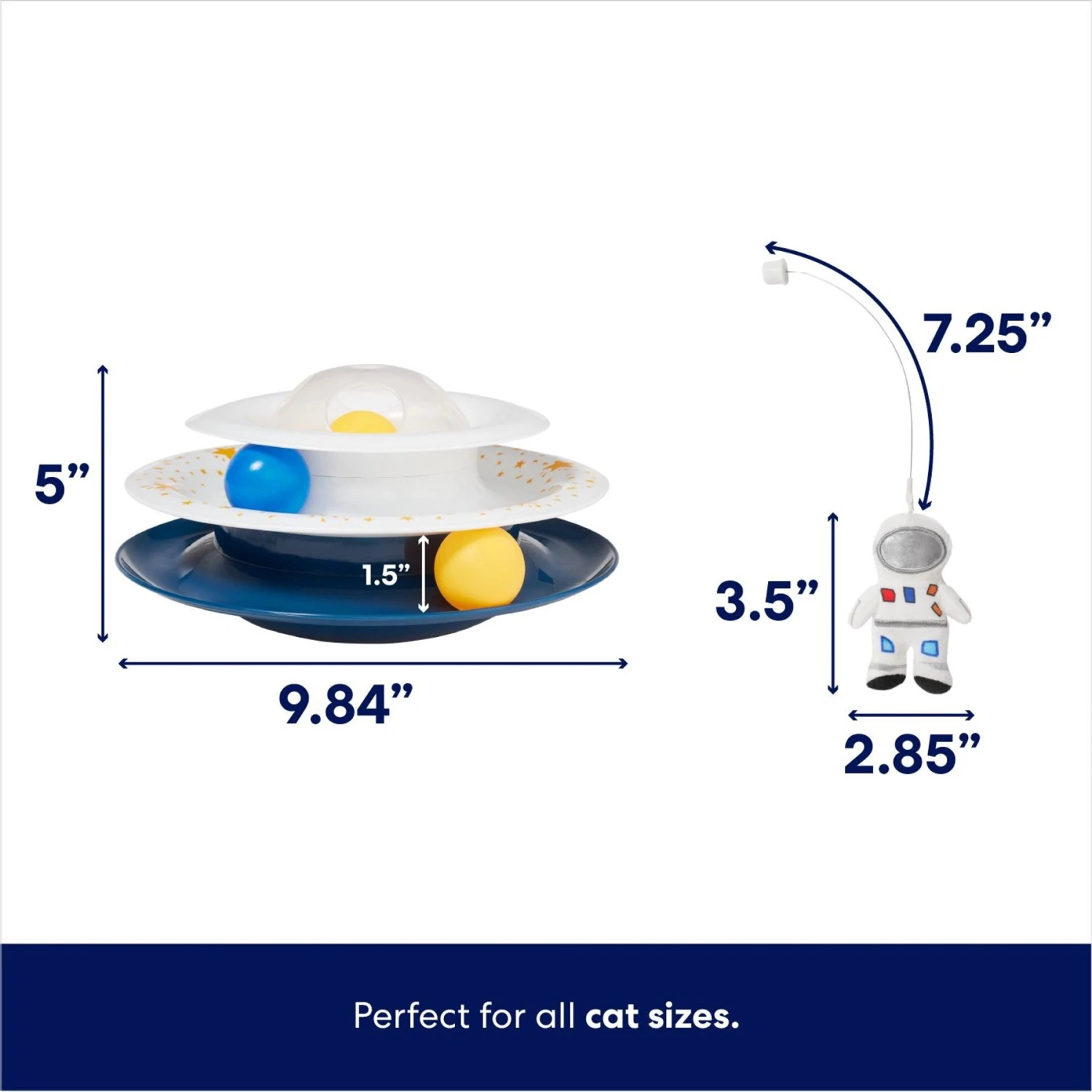 Frisco Astronaut In Space Wobble & Spin Cat Tracks Cat Toy With Catnip 4 Frisco Astronaut In Space Wobble & Spin Cat Tracks Cat Toy With Catnip - Image 2