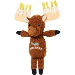 Frisco Hanukkah "Happy Pawnukkah" Moose Plush Kicker Cat Toy With Catnip