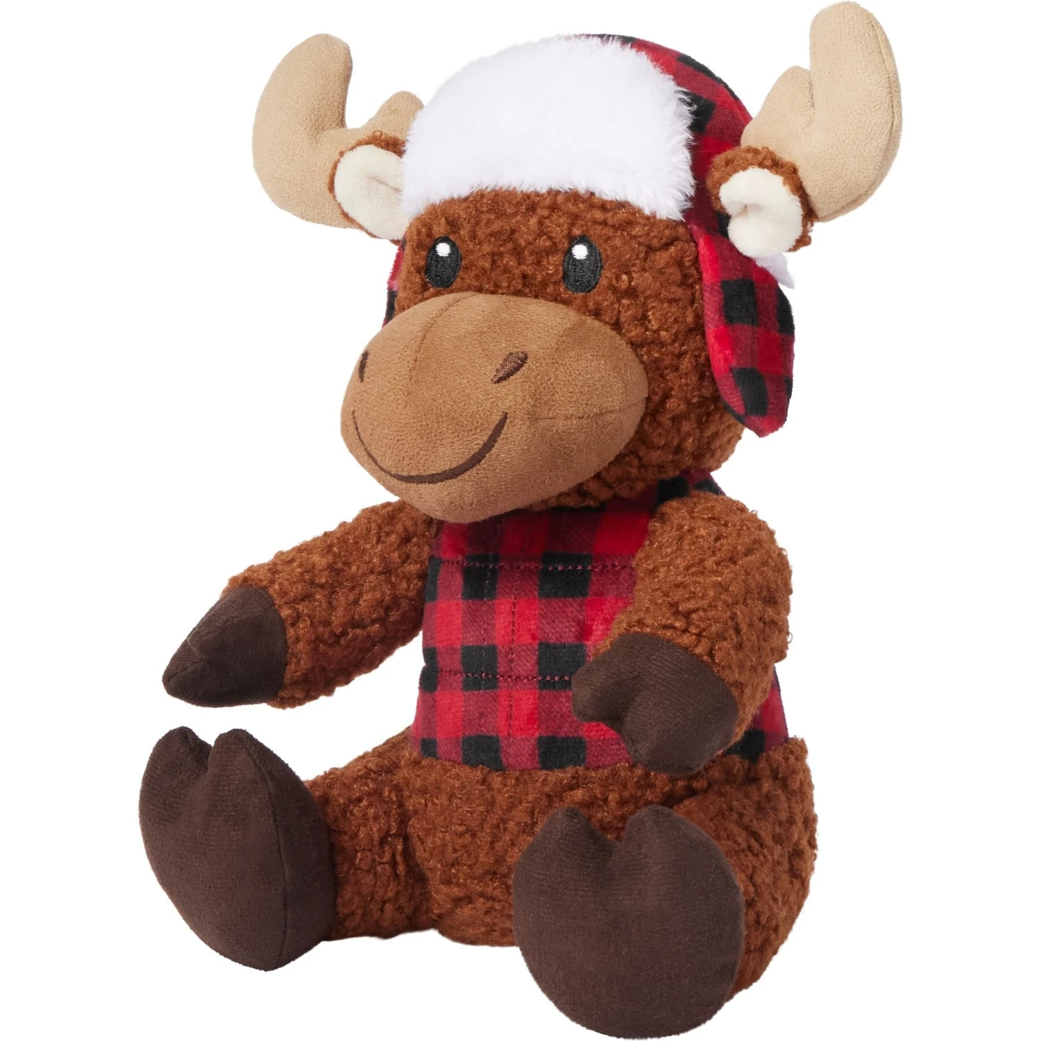 Frisco Holiday Cozy Moose Plush Squeaky Dog Toy 3 Frisco Holiday Cozy Moose Plush Squeaky Dog Toy