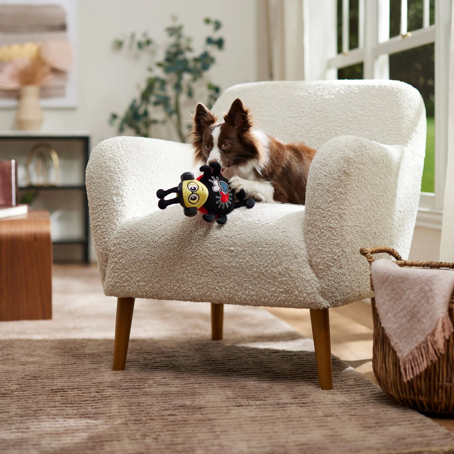 Frisco Valentine Jammin' Ladybug Plush Squeaky Dog Toy 6 Frisco Valentine Jammin' Ladybug Plush Squeaky Dog Toy - Image 4