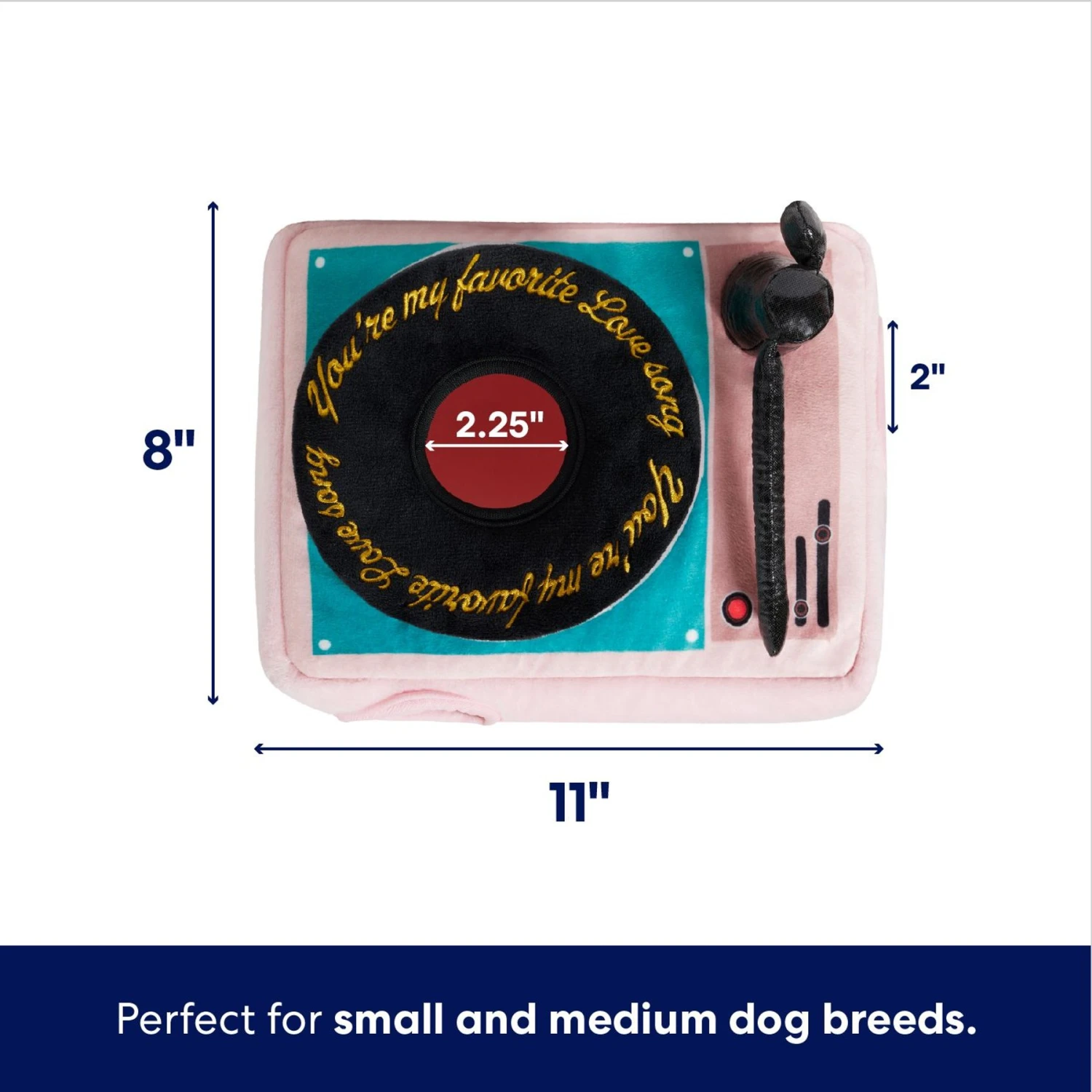 Frisco Valentine Love Song Record Player Hide & Seek Puzzle Plush Squeaky Dog Toy 4 Frisco Valentine Love Song Record Player Hide & Seek Puzzle Plush Squeaky Dog Toy - Image 2