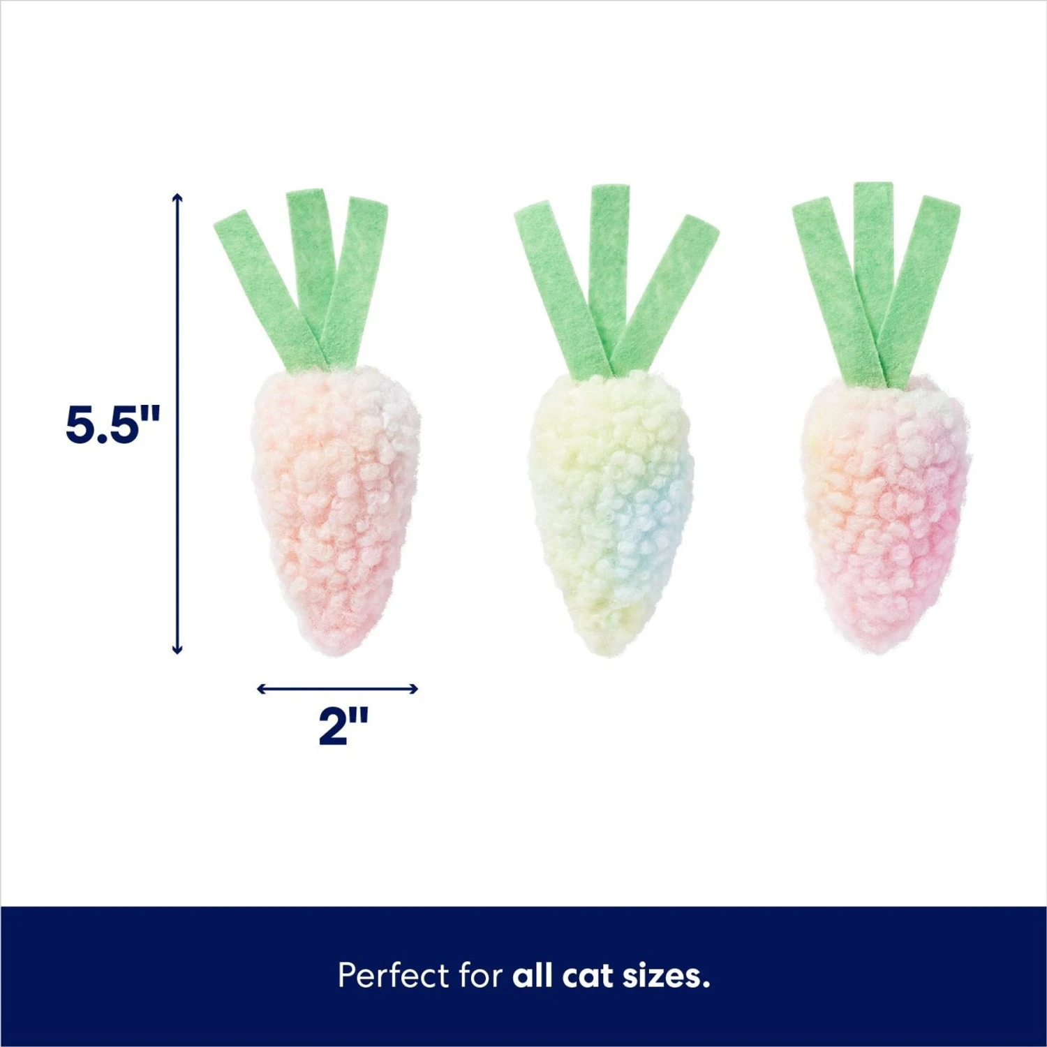 Frisco Easter Carrot Plush Cat Toy With Catnip 4 Frisco Easter Carrot Plush Cat Toy With Catnip - Image 2