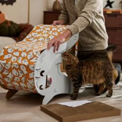 Frisco Halloween Cutie Ghost Cardboard Cat House With Catnip -Frisco 668358 PT3. AC SS1800 V1689343955