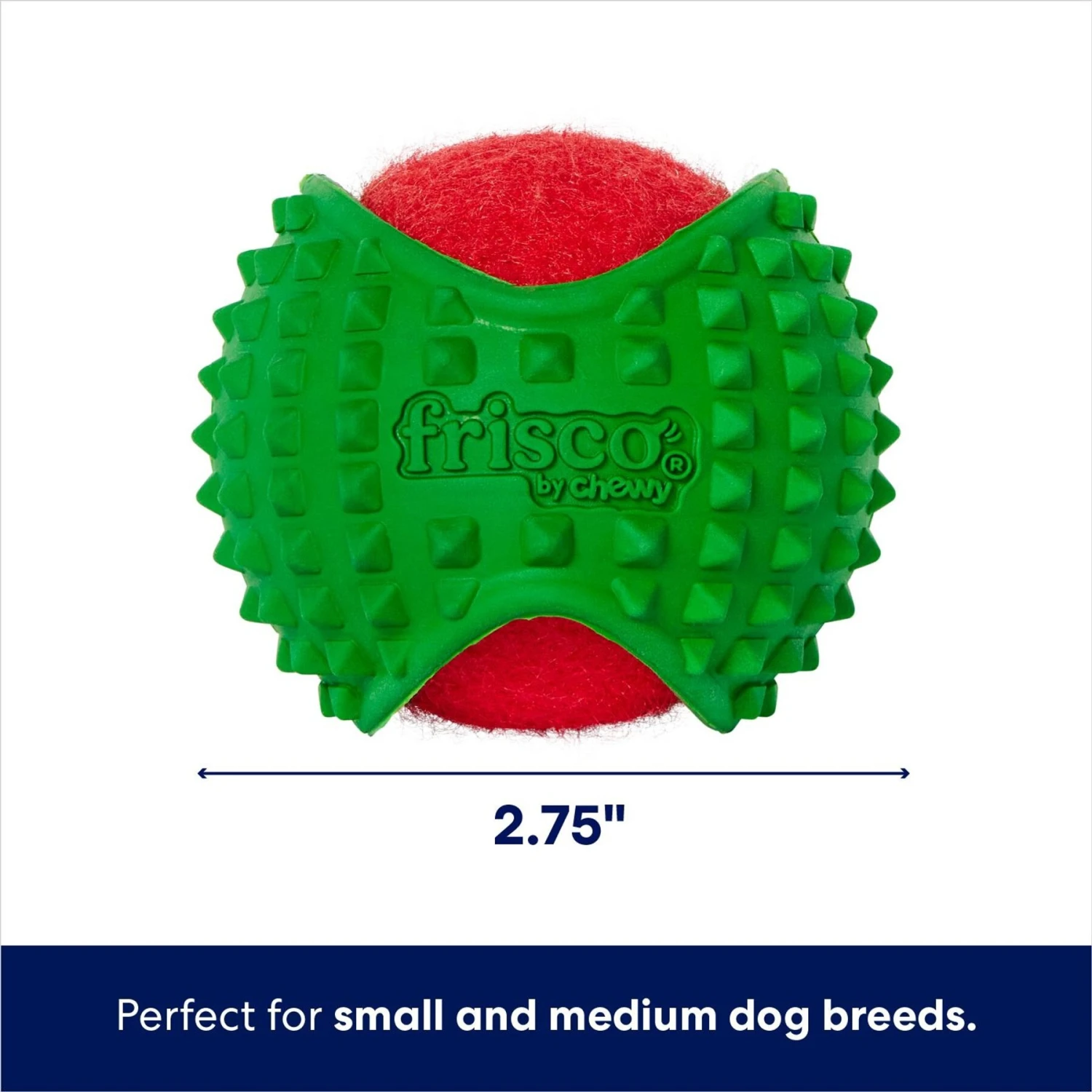 Frisco Holiday Fetch Squeaky Tennis Ball With Rubber Sleeve Dog Toy 4 Frisco Holiday Fetch Squeaky Tennis Ball With Rubber Sleeve Dog Toy - Image 2