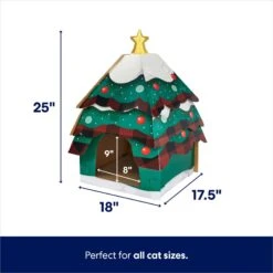 Frisco Holiday Christmas Tree Cardboard Cat House & Frisco Holiday Santa's Workshop Cardboard Cat House 13 Frisco Holiday Christmas Tree Cardboard Cat House & Frisco Holiday Santa's Workshop Cardboard Cat House -Frisco 986190 PT2. AC SS1800 V1698257848